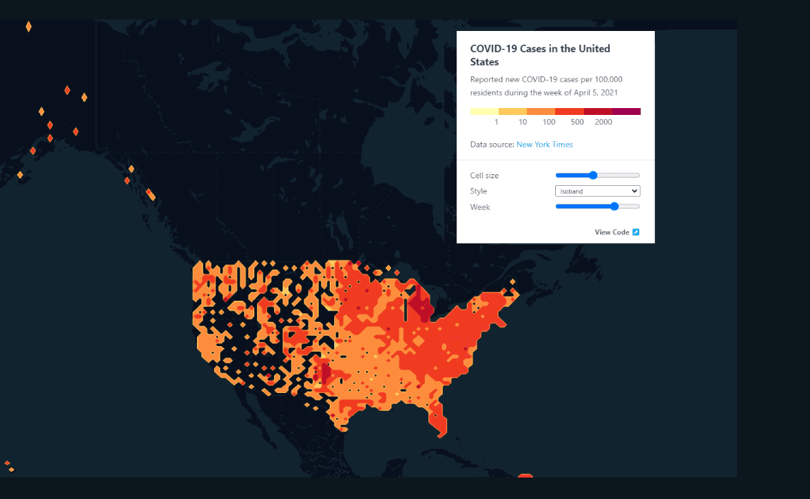 Contour Layer data visualization